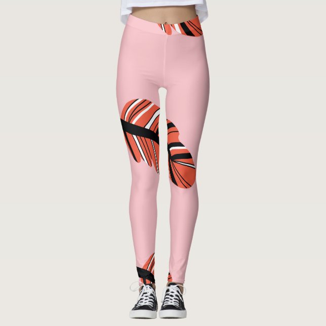 Boho Feathers: Vintage Repeat. Leggings (Front)