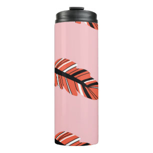 Boho Feathers: Vintage Repeat. Thermal Tumbler