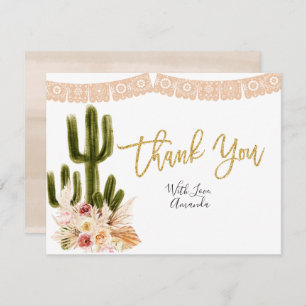Boho Fiesta Taco 'bout Love Couples Thank You Card