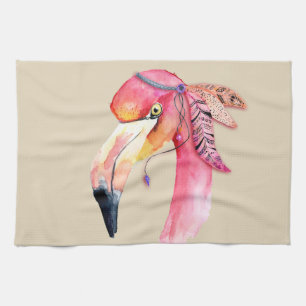 Boho Fiona Flamingo Kitchen Towel