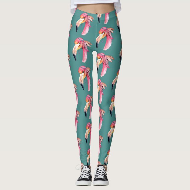 Boho Fiona Flamingo Leggings (Front)