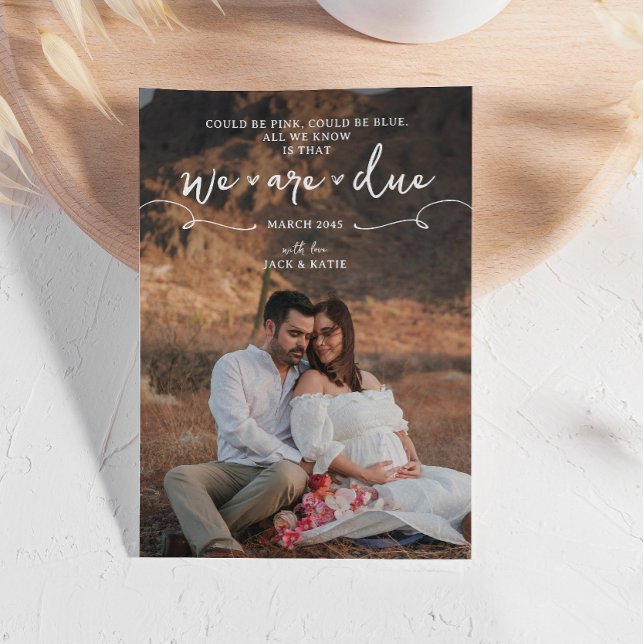 Boho First Baby Neutral Pregnancy Announcement (Creator Uploaded)