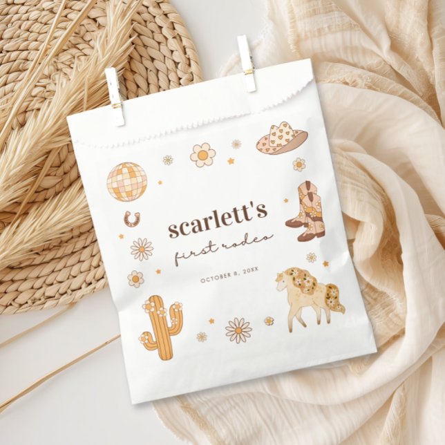 Boho First Rodeo Cowgirl Birthday Favour Bags (Creator Uploaded)