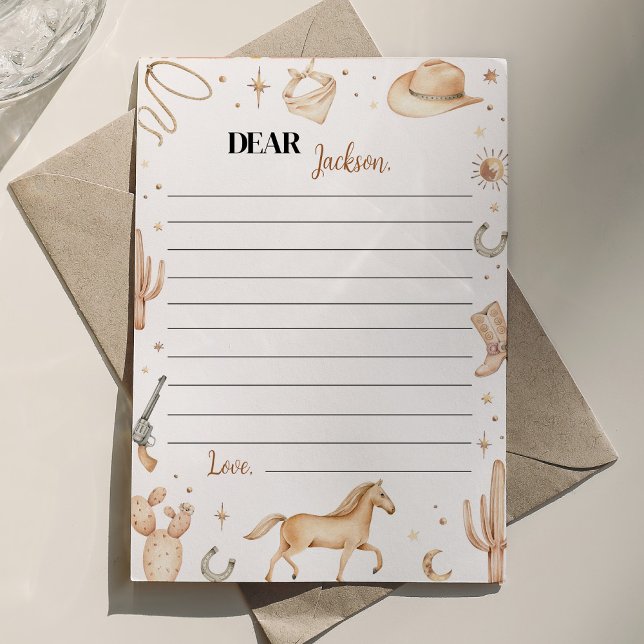 Boho First Rodeo Time Capsule Note Message Card (Creator Uploaded)