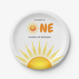 Boho First Trip Around the Sun 1st Birthday Paper Plate