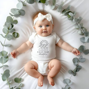 Boho First Trip Around The Sun 1st Birthday Party Baby Bodysuit