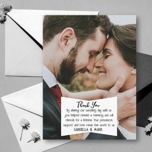 BOHO Flair! Photo Wedding Thank you Postcard