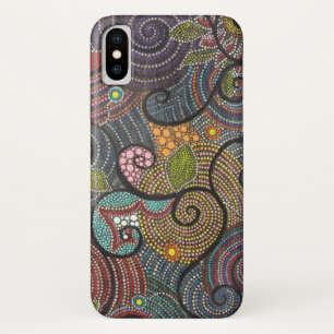 Boho Fling Swirls and Dots iPhone X Case
