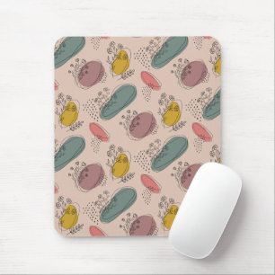 Boho Floral Abstract Mouse Pad
