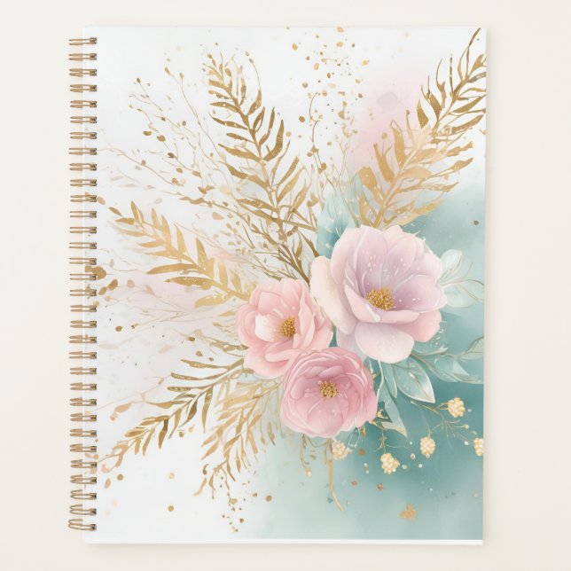 Boho Floral Aesthetic Planner | Celestial & Pastel (Front)