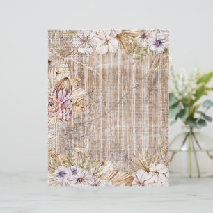 Boho floral and text