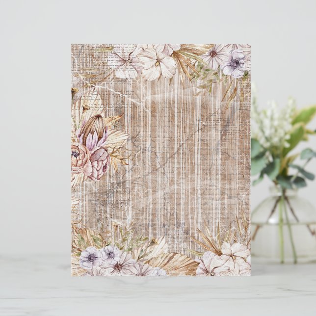 Boho floral and text (Standing Front)
