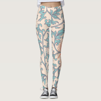 Boho floral, asian boho style leggings