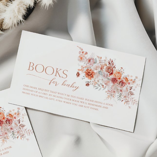 Boho Floral Baby Brunch Books For Baby Enclosure Card (Creator Uploaded)