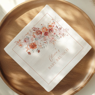 Boho Floral Baby Brunch Napkin
