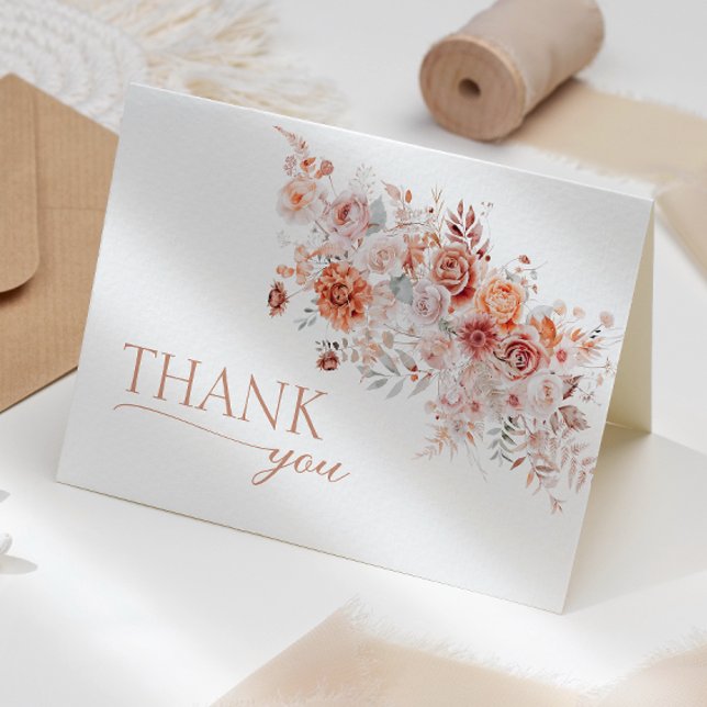 Boho Floral Baby Brunch Thank You Card (Creator Uploaded)