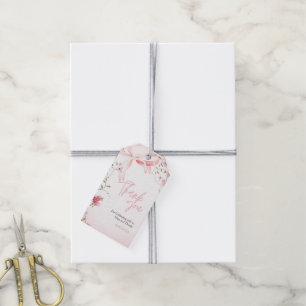 Boho Floral Baby in Bloom Baby Shower Gift Tags