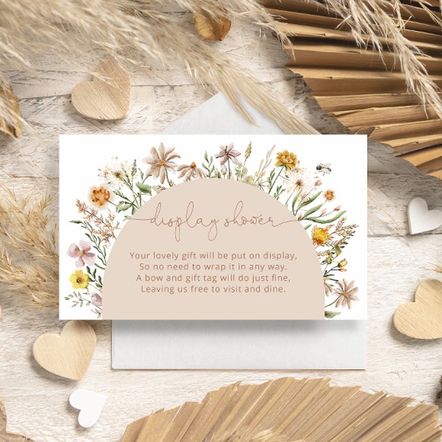 Boho Floral Baby Shower Display Shower Enclosure Card (Creator Uploaded)