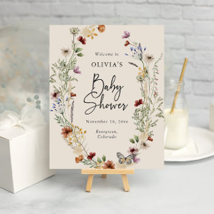 Boho Floral Baby Shower Poster