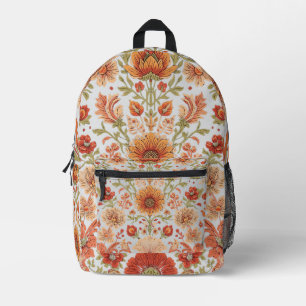 Boho Floral Backpac Printed Backpack