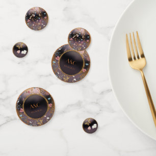 Boho Floral Black Butterfly Garden Wedding  Confetti