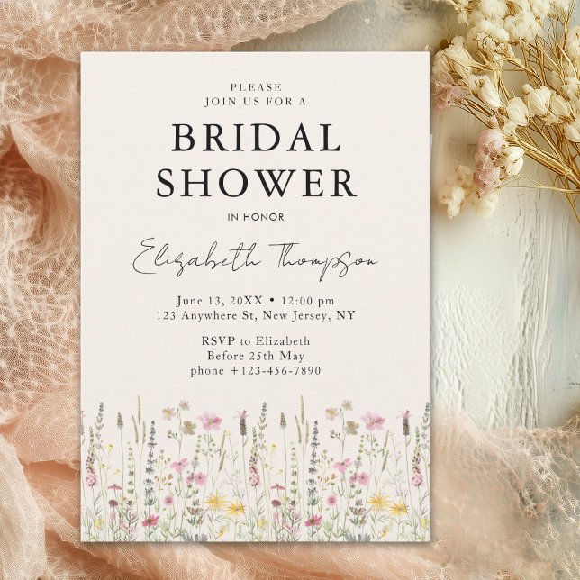 "Boho Floral Bliss Bridal Shower  Invitation (Creator Uploaded)