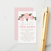 Boho Floral Blush Pink Girl Shower Books For Baby