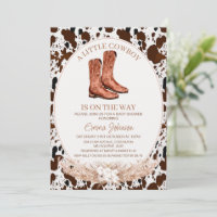 Boho Floral Boots Cowboy Cowhide Baby Shower