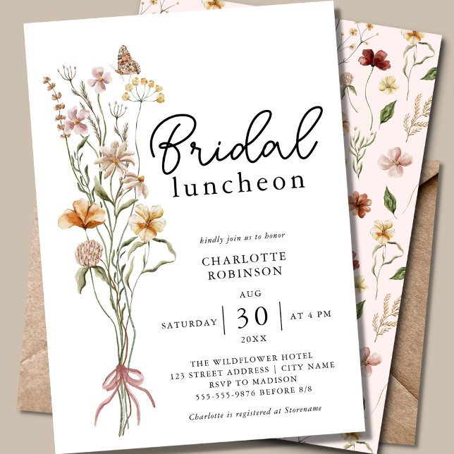 Boho Floral Bridal Luncheon Invitation (Creator Uploaded)