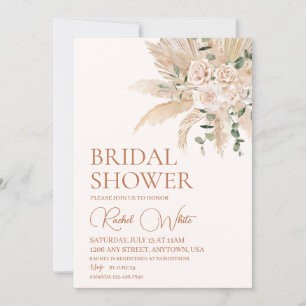 Boho Floral Bridal Shower Invitation