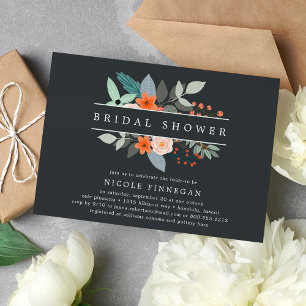 Boho Floral Bridal Shower Invitation
