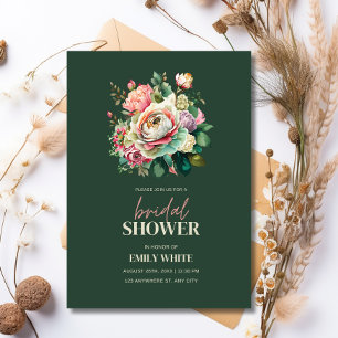 Boho Floral Bridal Shower Invitation, Bridal Showe Invitation