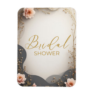 Boho Floral Bridal Shower Invitation Magnet
