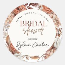 Boho Floral Bridal Shower Thank You