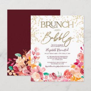 Boho floral brunch bubbly bridal shower budget