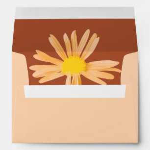 Boho Floral Burnt Orange Wedding  Envelope