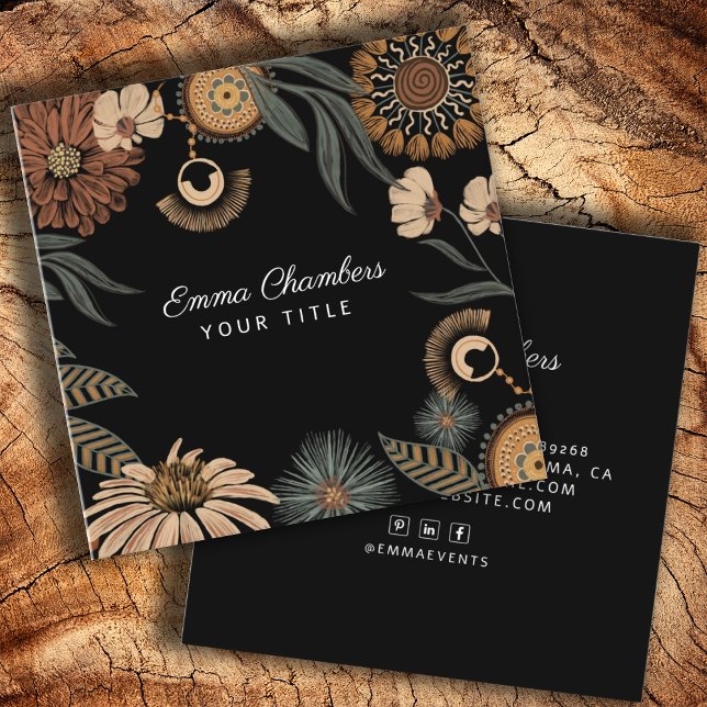 Boho Floral Business Card (Creator Uploaded)