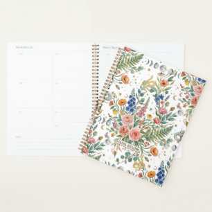 Boho Floral Celestial Moon  & Snakes Botanical Planner