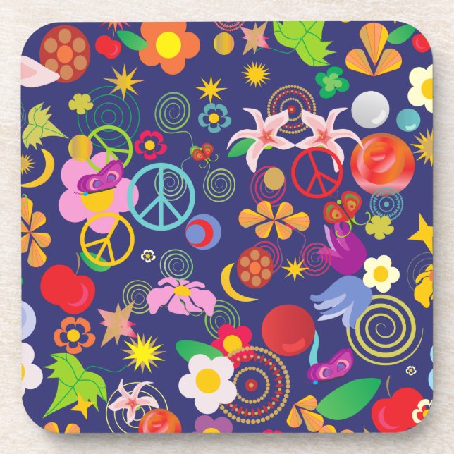 Boho floral coaster (Front)