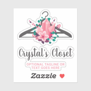 Boho Floral Crystals Clothes Hanger Closet Logo