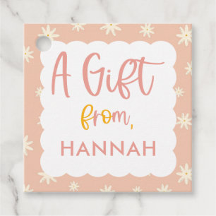 Boho Floral Daisy Birthday Gift Favour Tags