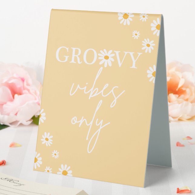 Boho Floral Daisy Groovy Birthday Groovy Vibes (In SItu (Wedding))