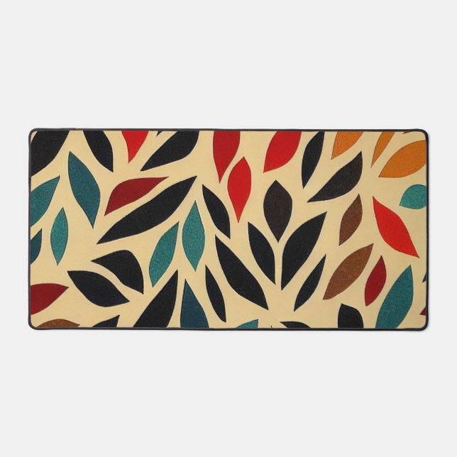 Boho Floral Desk Mat (Front)