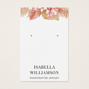Boho Floral Earring Jewellery Display Card