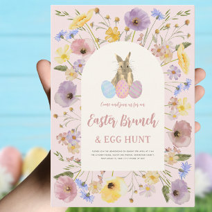 Boho Floral Easter Brunch and Egg Hunt  Invitation