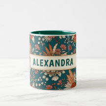 Boho Floral Elegant Earthy Custom Name Gift