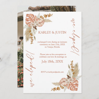 Boho Floral Elopement Announcement