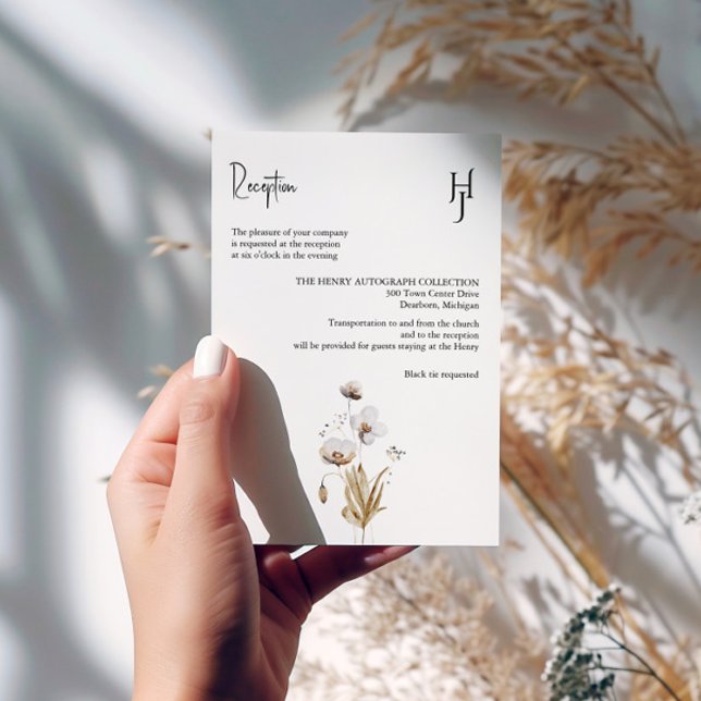 Boho Floral Enclosure Card – Wedding Details (Creator Uploaded)