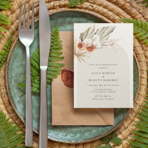 Boho Floral Engagement Party Invitation