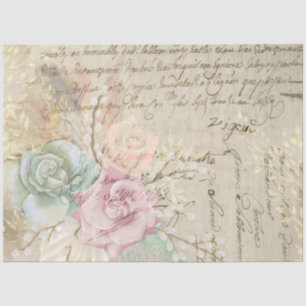 Boho Floral Ephemera Design Series #4 Tissue Paper